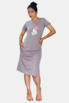 Sweetmoon Long T Shirt Nightdress - Grey — thumbnail 1
